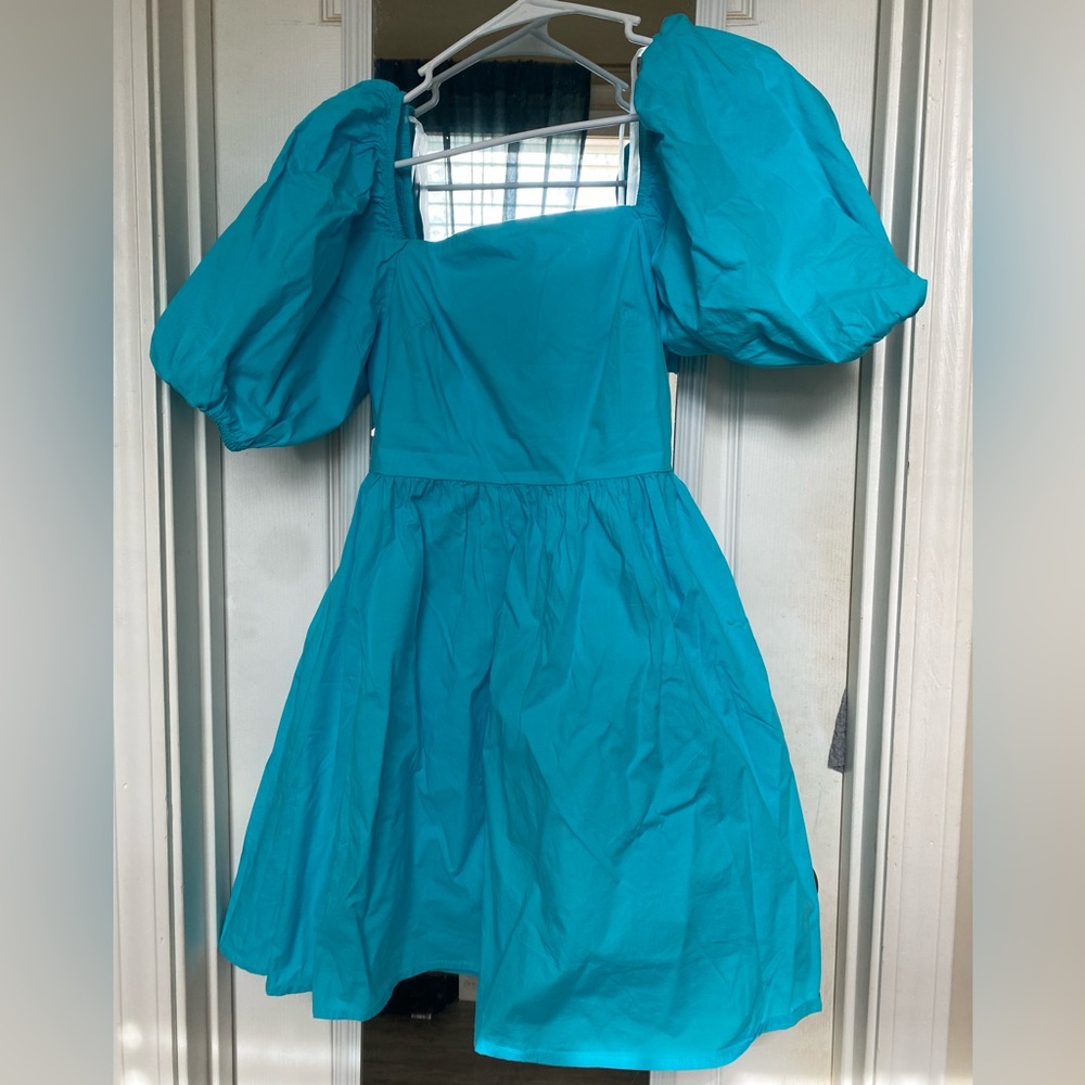 Blue mini dress